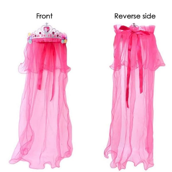 Glødende Rhinestone Hodeplagg Crystal Pearl Hodeplagg ROSA Pink