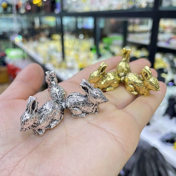 Rabbit näyttötelineen pidike kristallipallojalusta HOPEAA Silver