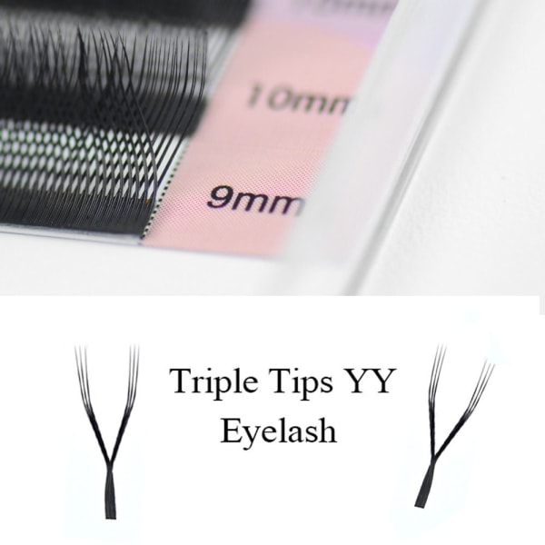 YY Form Triple Split Tips MIX 8-12MMCURL C CURL C Mix 8-12mmCurl C