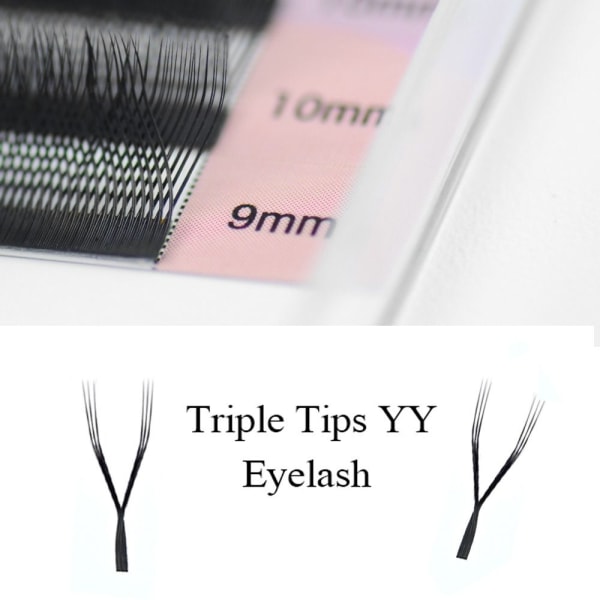 YY Shape Triple Split Tips MIX 8-12MMCURL C CURL C Mix 8-12mmCurl C