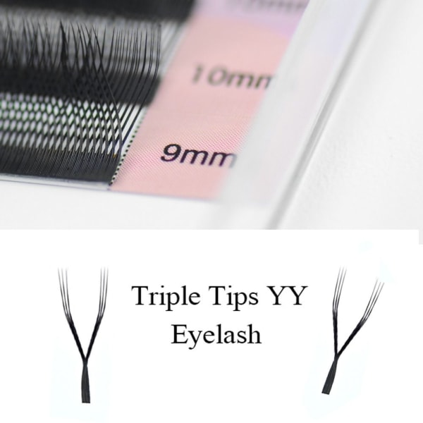 YY Shape Triple Split Tips MIX 8-14MMCURL D CURL D Mix 8-14mmCurl D