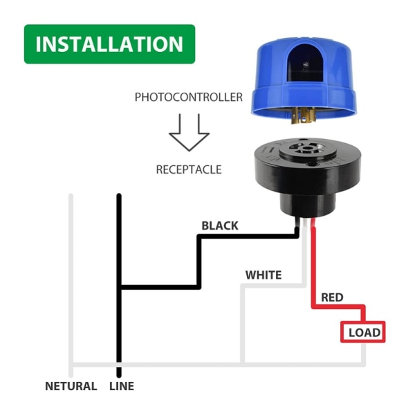 Utomhusljuskontrollbrytare LPlighting Fotocellsensor med