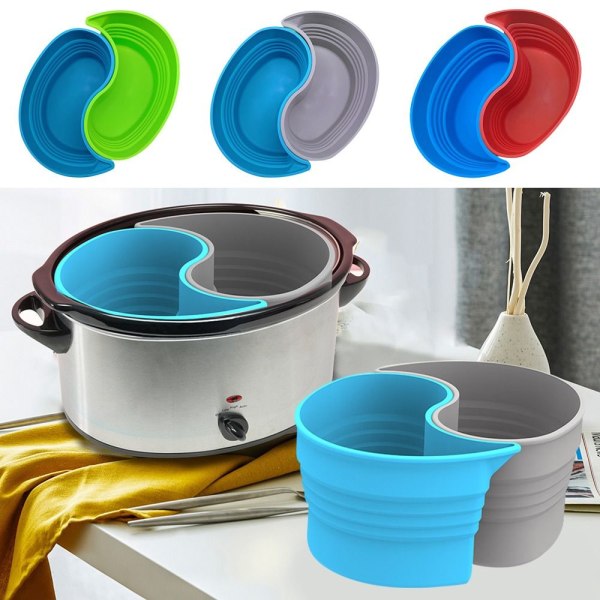 Slow Cooker Liner Slow Cooker Separator 2 STK BLÅ&GRÅ 2 STK 2pcs Blue&Grey