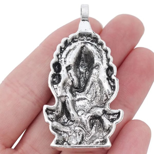 4 stk Buddha Antique Making Pendant Elephant Buddha Pendant Silver