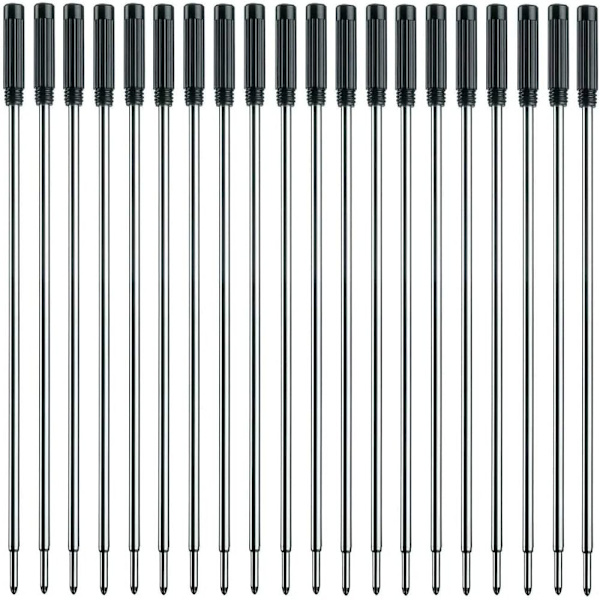 20 stk Cross Pen Refills Svart Blekkpenn Refills