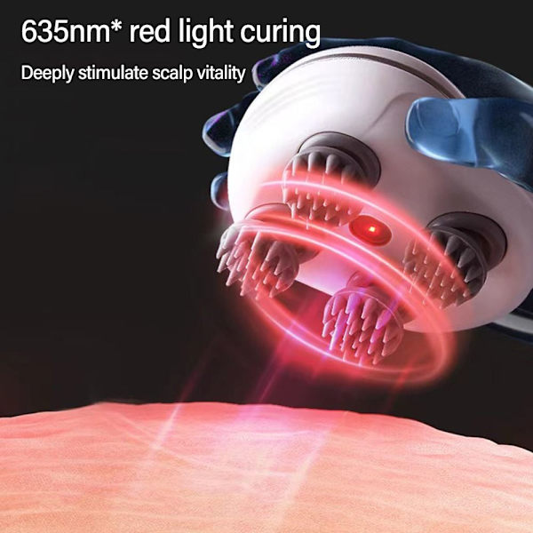 Scalp Head Massager Relax Masajeador RED red