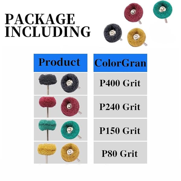 100 Styck Sliphjul Set Polering Buffing Wheels 1'' Skurning