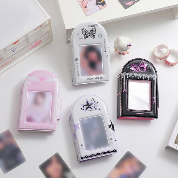 Mini Fotoalbum Förvaringsbok Korthållare PINK LOVE PINK LOVE Pink Love