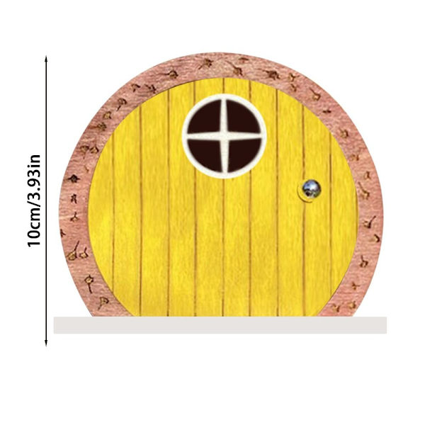 Fairy Gnome Door Miniatyr Elf Door Art Statyer 6 6 6