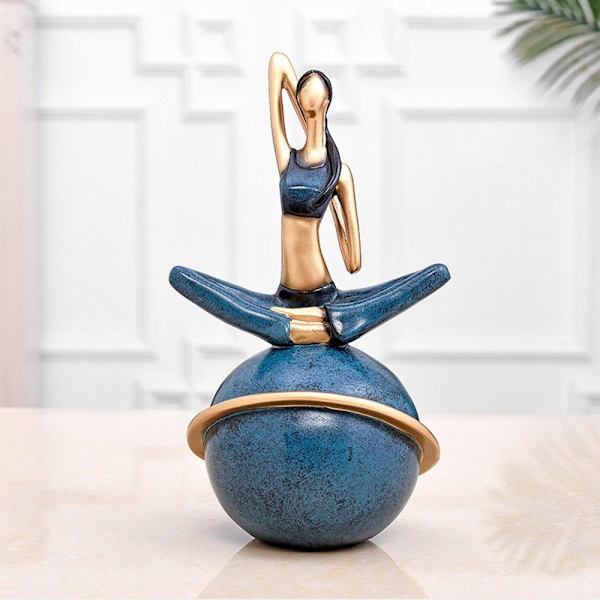 Yoga Figurer Yoga Pose Skulpturer BLÅ BC f.Kr Blue BC-BC