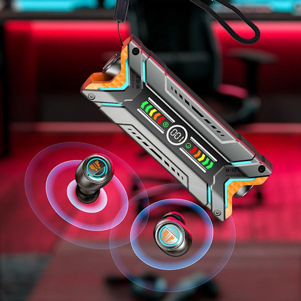 2023 Mecha Wireless Headset Gaming Headset GRÅ Grey