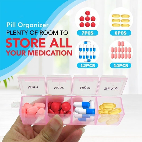 7 dagars Pill Box Pill Case Tablet Organizer