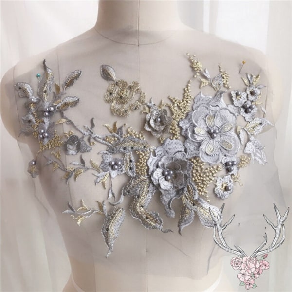 3D Lace Flowers -häämekon koristelu 1 1 1