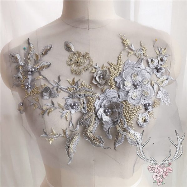 3D Lace Flowers -häämekon koristelu 6 6 6