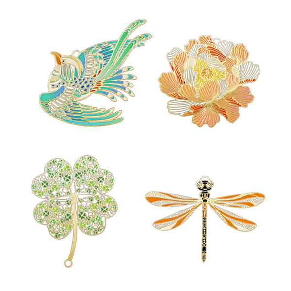 Metal Kirjanmerkki Kirja Clip FOUR LEAF CLOVER FOUR LEAF CLOVER Four Leaf Clover