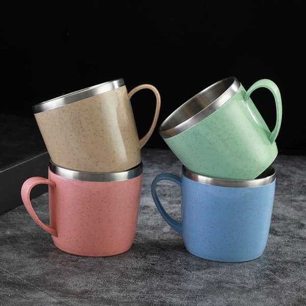 Kaffekopp i rustfritt stål Melkekrus LYSEBLÅ sky blue