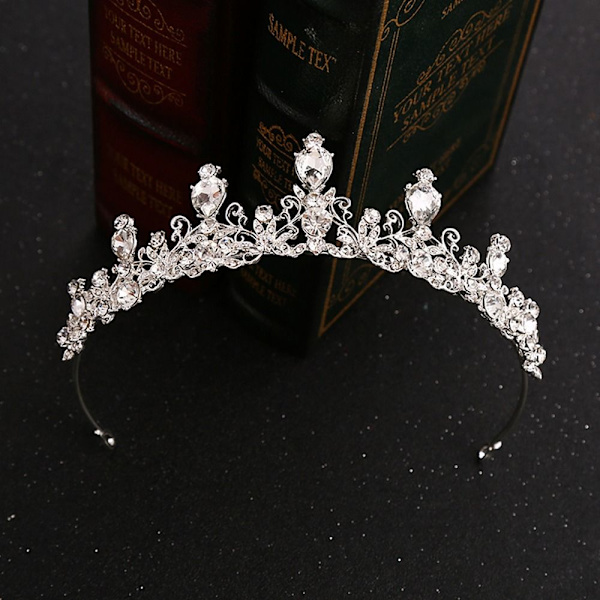 Princess Crystal Tiaras Rhinestone Hårbøyle RØD red