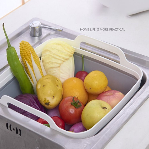 Vegetabilsk servant Sammenleggbar vask ROSA Pink