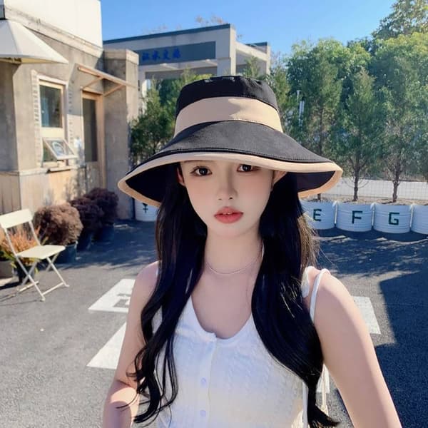 Bucket Hat Beach Cap MUSTA Black