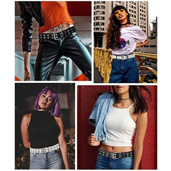 Punk taljebælte Goth linning SORT STYLE1 STYLE1 Black Style1-Style1