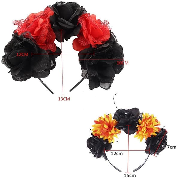 Halloween Flower Pandebånd Halloween Head Hoop E E E