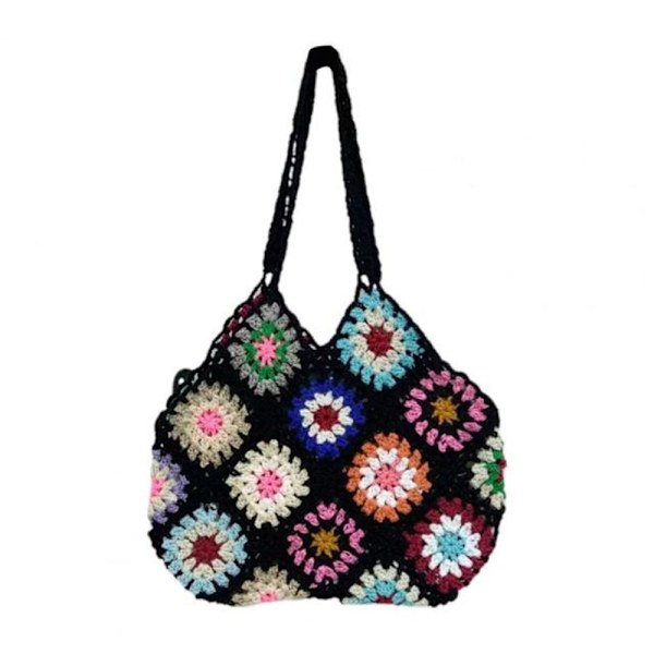 Udskåret Boho Bag Tote Bag SORT black