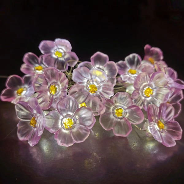 Cherry Blossom Light String Innergårdslampa String BLÅ blue