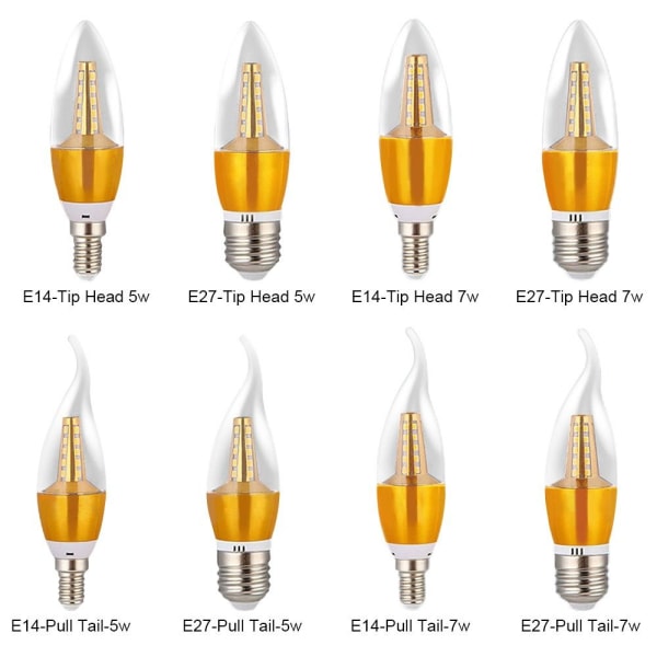 Led-ljuslampor Energisparlampa E14TIP HEAD 7W TIP HEAD 7W E14Tip Head 7w