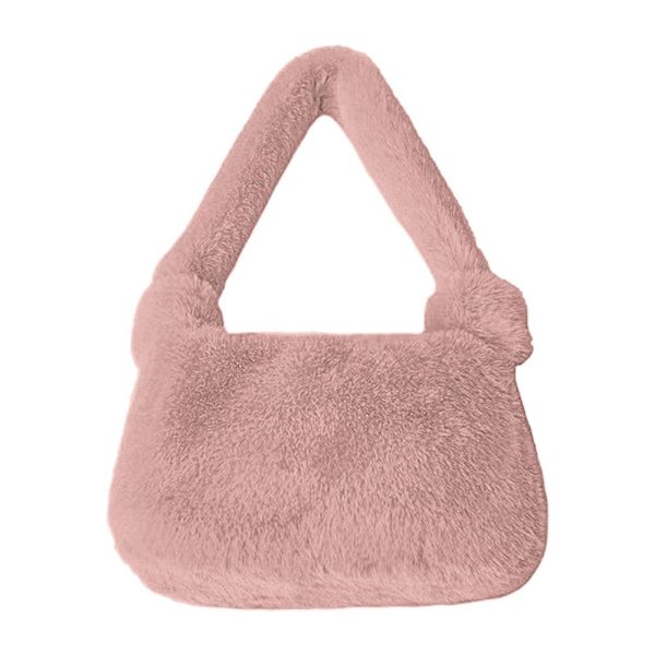 Fyrkantig Väska Handväska MÖRKROSA dark pink