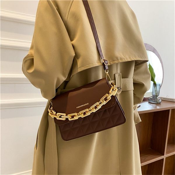 Chain Sling Handväska Väska Damväska Tangan Väskor khaki