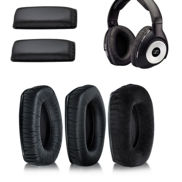 2 st/1 par öronkuddar utbytes hörlurar i läder läder hörlurar Leather Earpad