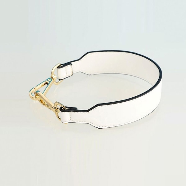 Læder håndtaske strop Firkantet clutch taske håndtag HVID white