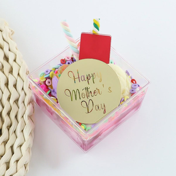10st Cake Top Flagga Cupcake Topper ROSE GULD Rose Gold
