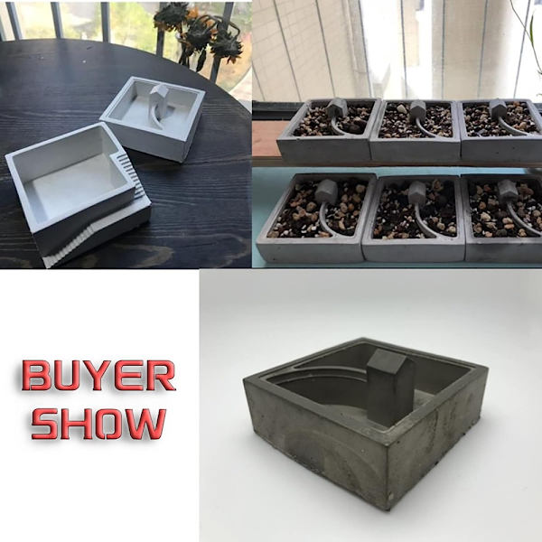 Neliömäinen kukkaruukku Molds Molds Betoniruukku