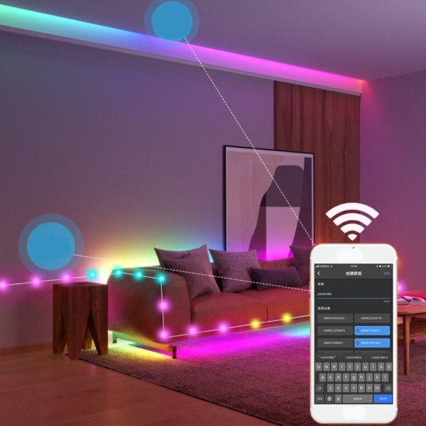Led-musiikkiohjain Bluetooth -sovellusohjain RGB-valo