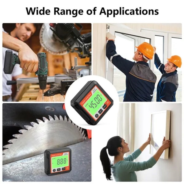 Digital Level Inclinometer HVID White