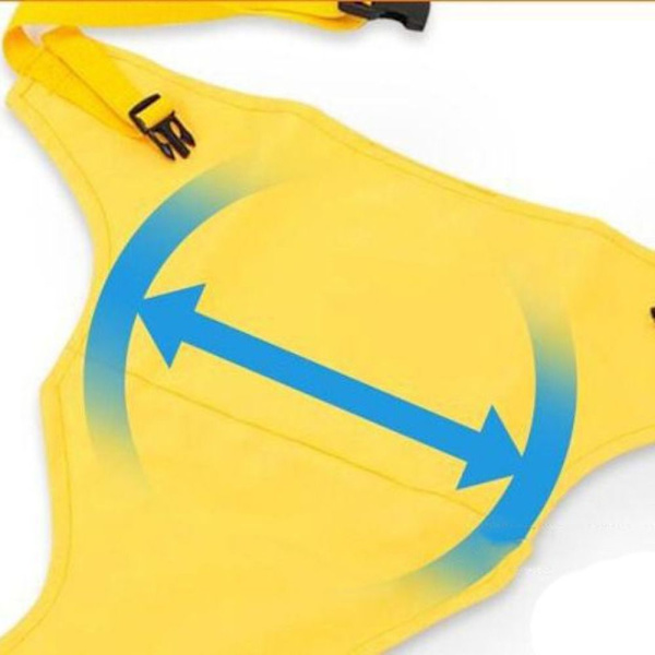 Fôringssete med stropp Spisesetestropp GUL yellow