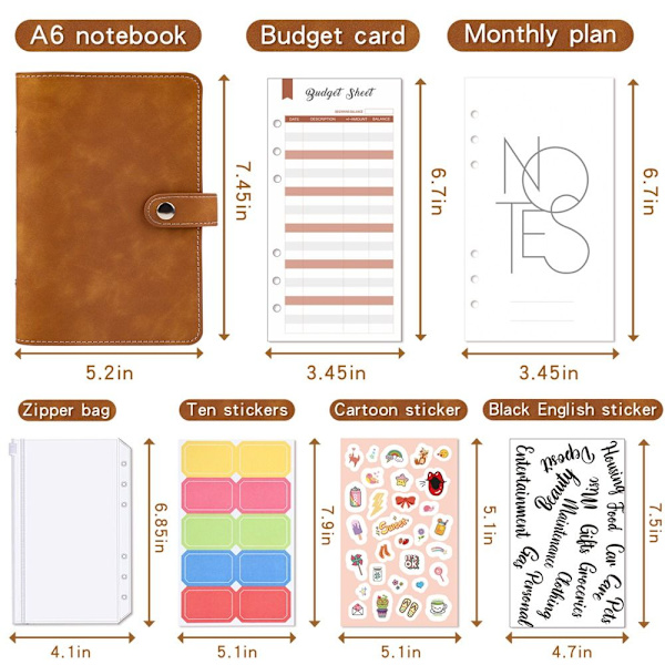 Savings Challenge Binder Planner Notebook HARMAA grey