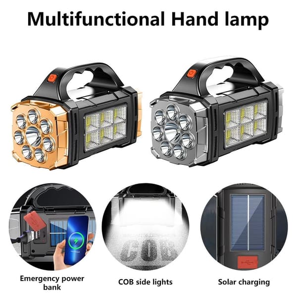 LED-lommelykt USB oppladbart lys SØLV silver