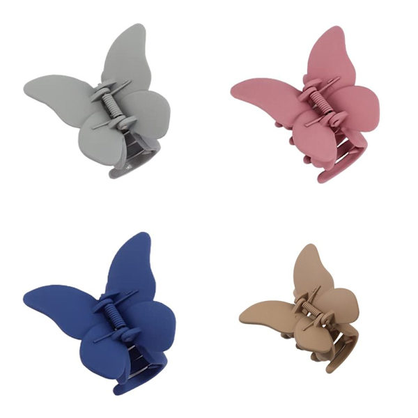 4kpl Butterfly-hiusklipsit mattapintaiset hiuskiinnikkeet G G G