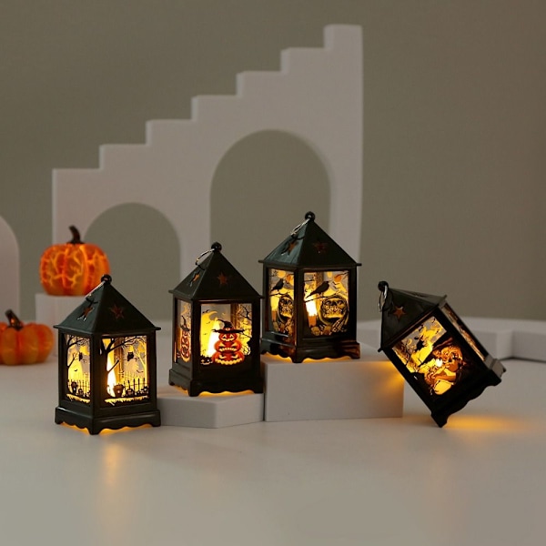 Halloween vindlampe dekorasjon Lys GRESSKAR GRESKIN pumpkin
