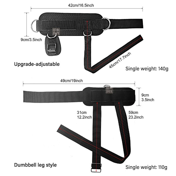 Ankelstropper D-ringspænde 2 2 2