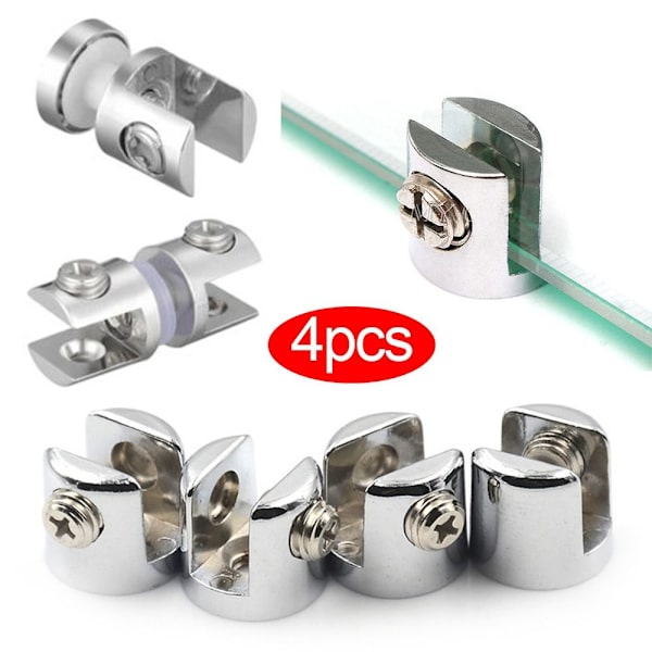 4 stk Glassklemme Glassbelagte braketter STYLE 6 STYLE 6 Style 6