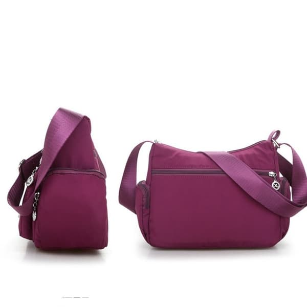 Kvinnor Multi Pocket Messenger Handväska Cross Body Väskor BRUN brown