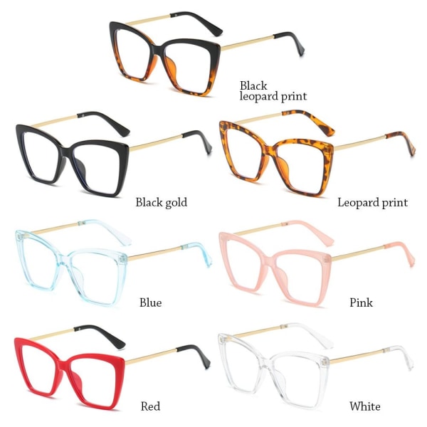 Anti-Blue Light Glasses Ylisuuret silmälasit BLACK LEOPARD Black leopard print