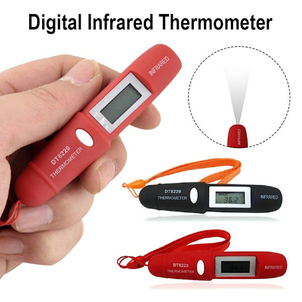 Digitalt Infrarødt Termometer Pen Termometer SORT Black