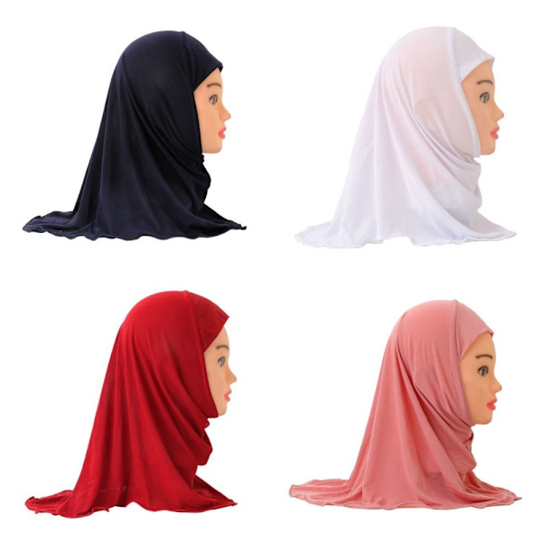 Muslimska Hijab Islamiska Scarf Sjalar för barn SVART black