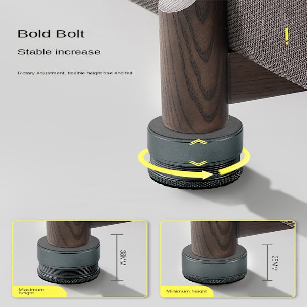 Sengemøbler Risers Anti-vibrationspuder GRÅ S Grey S