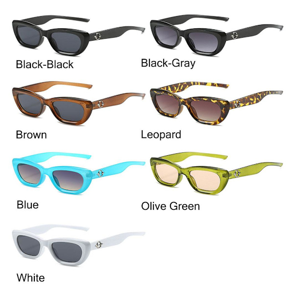 Cat Eye Solbriller Star Y2K Solbriller SORT-SORT SORT-SORT Black-Black