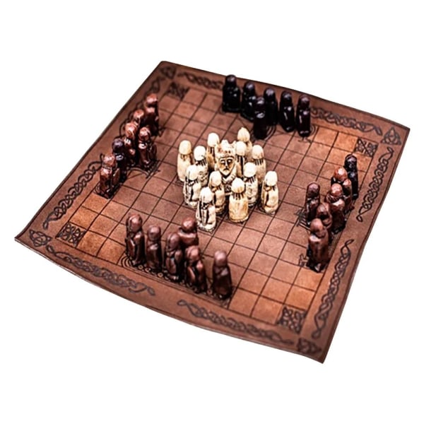 Viking Chess Set Board Game Resin Box